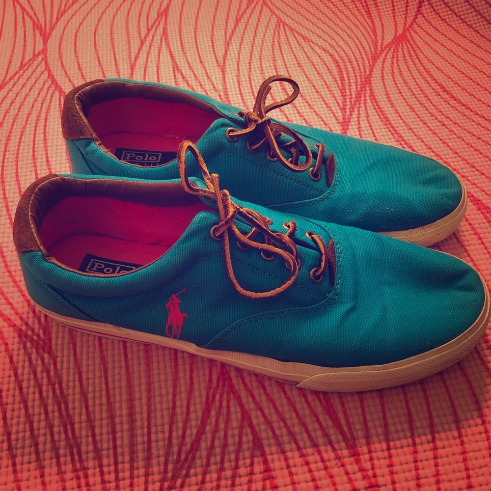 Polo by Ralph Lauren Men’s Shoes - Blue and Pink